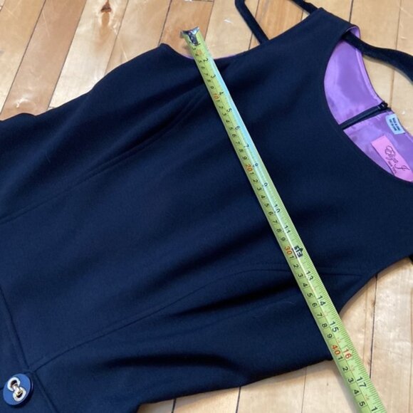 Eliza J Black 70s Inspired Pleated Skirt Classic Dress - Picture 8 of 11